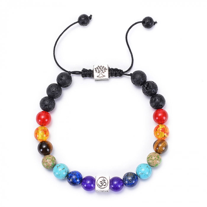 Bratara reglabila cu pietre semipretioase si accesorii cubice BLA155 [2]