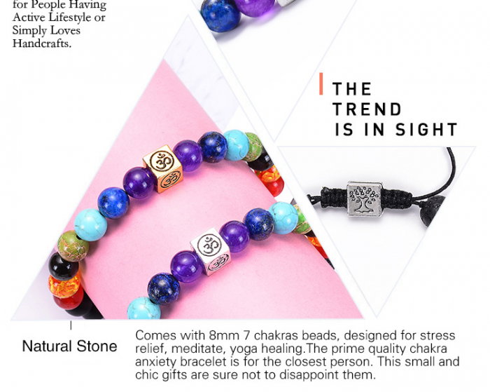 Bratara reglabila cu pietre semipretioase si accesorii cubice BLA157 [5]