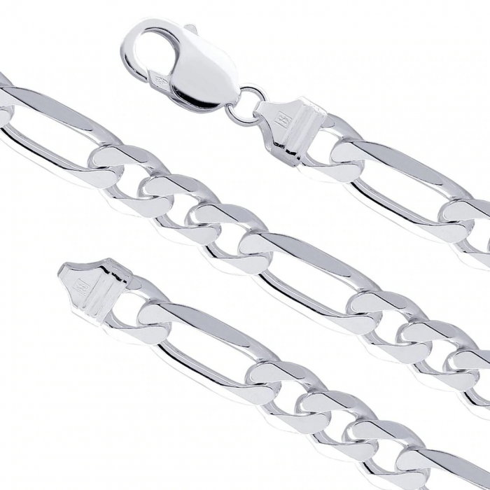 Bratara din argint Figaro 8 mm latime si 21 cm lungime BSX0307 [1]