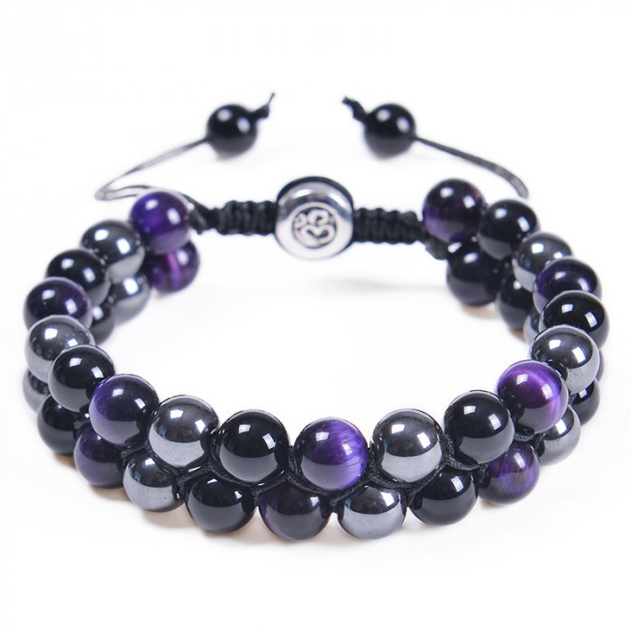 Bratara reglabila dubla cu pietre semipretioase  BLA133 [1]