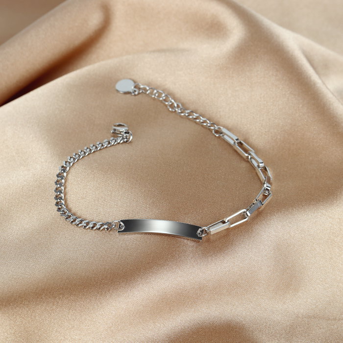 Bratara reglabila inox cu placuta [2]