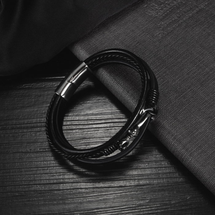 Bratara Sailor piele si inox [9]