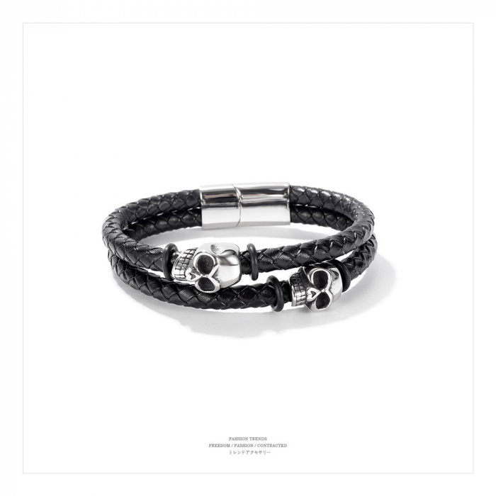 Bratara Spooky piele si inox [15]