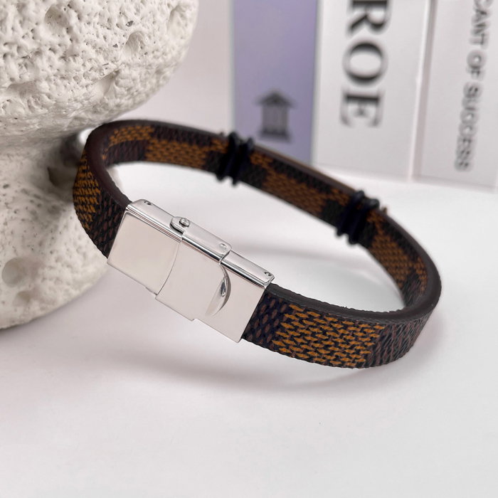 Bratara Steaua si Semiluna cu placuta din inox si piele [6]