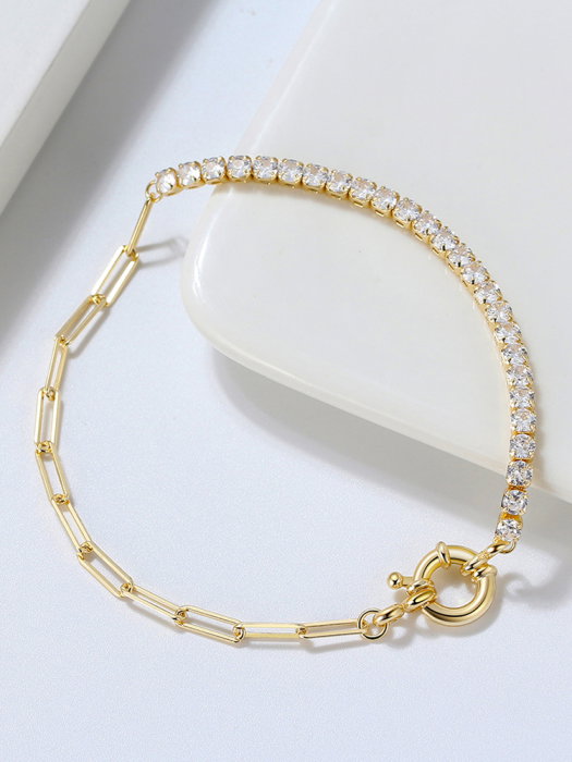 Bratara tennis argint 925 placata cu rodiu cu zirconiu, 19 cm, 3 mm [7]