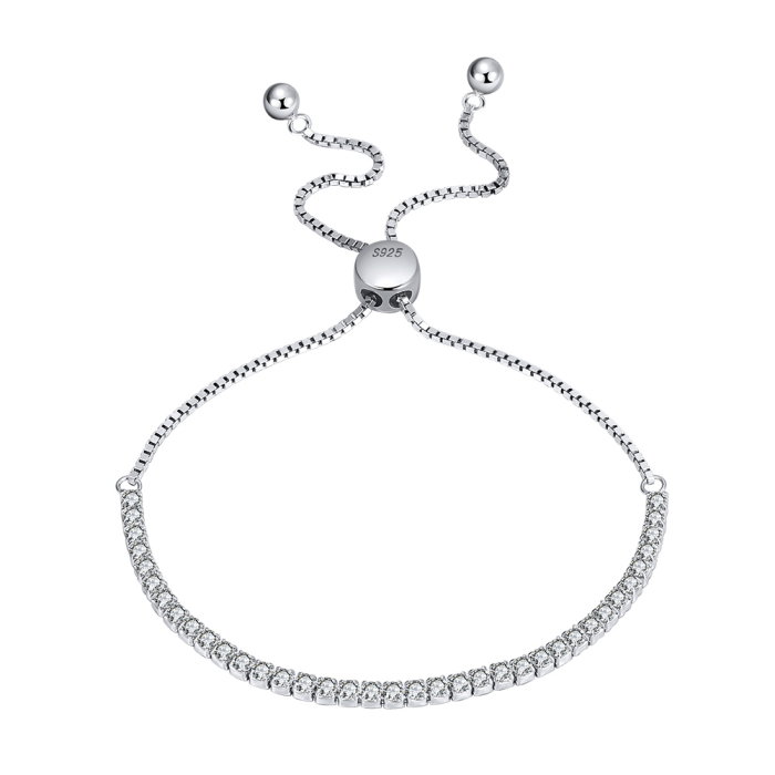 Bratara tennis argint 925 placata cu rodiu cu zirconiu [1]