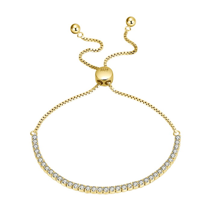 Bratara tennis argint 925 placata cu aur 14K cu zirconiu [1]