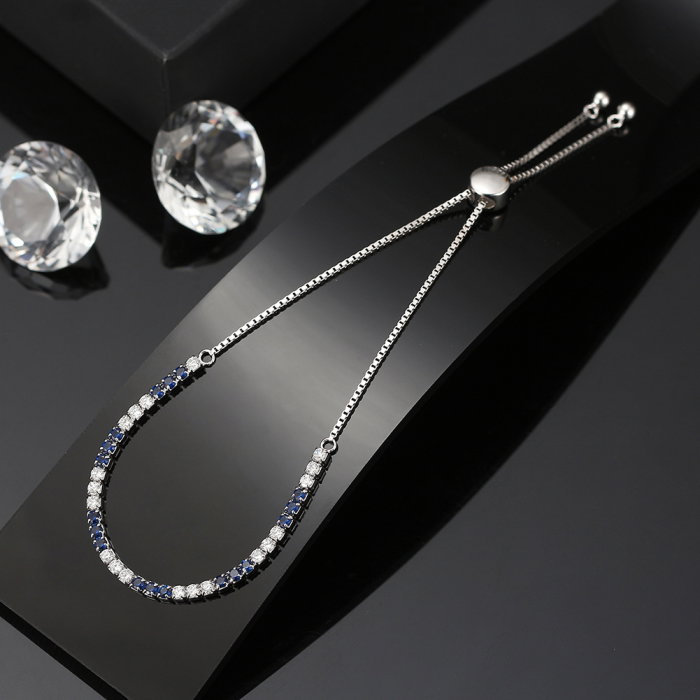 Bratara tennis argint 925 placata cu rodiu cu zirconiu [3]