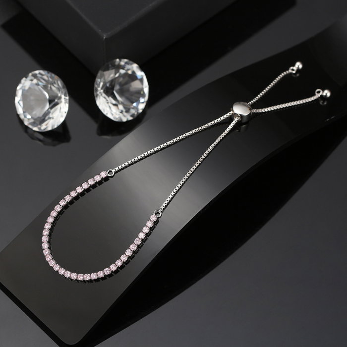 Bratara tennis argint 925 placata cu rodiu cu zirconiu [2]