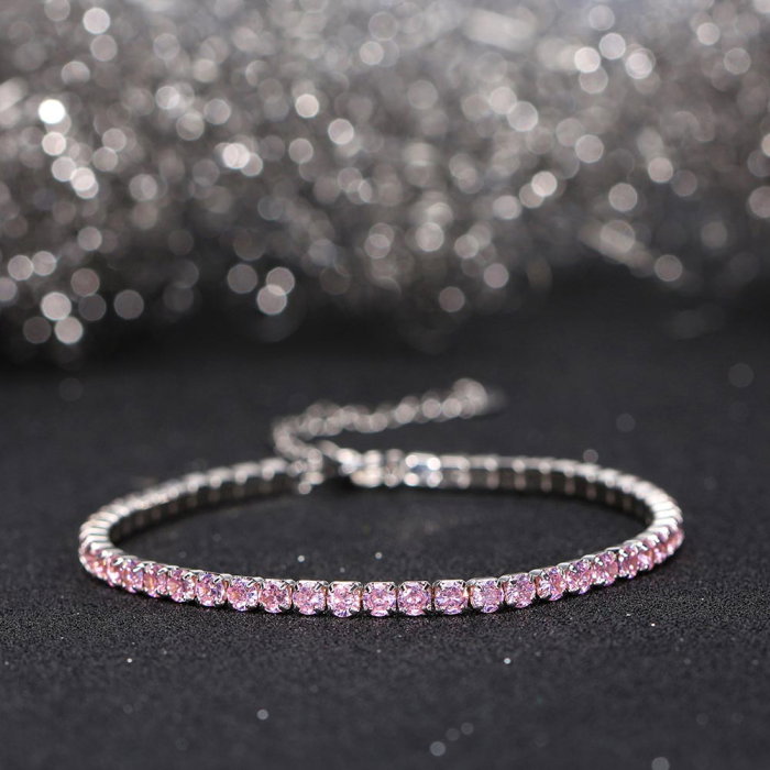 Bratara tennis argint 925 placata cu rodiu cu zirconiu [4]