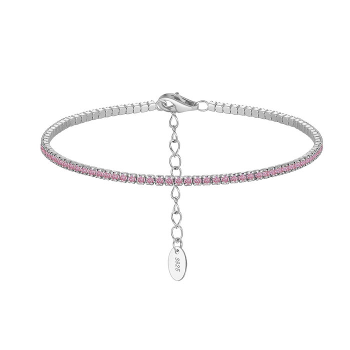 Bratara tennis argint 925 placata cu rodiu cu zirconiu [1]