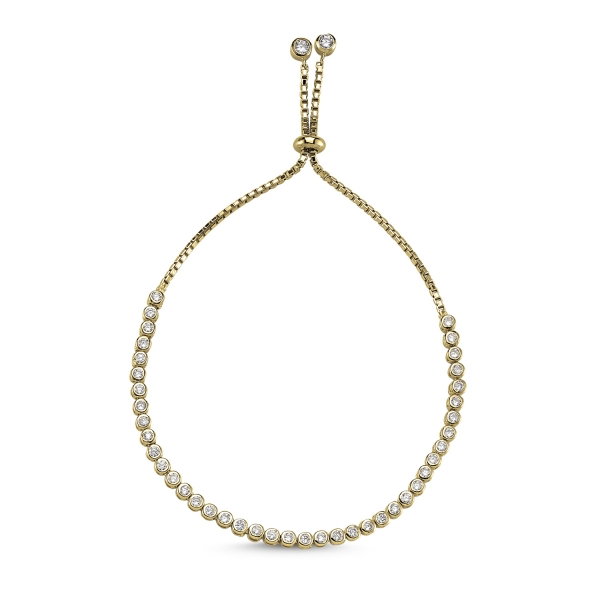 Bratara tennis din argint 925 aurit cu zirconii albe - Be Elegant BTU0103 [1]