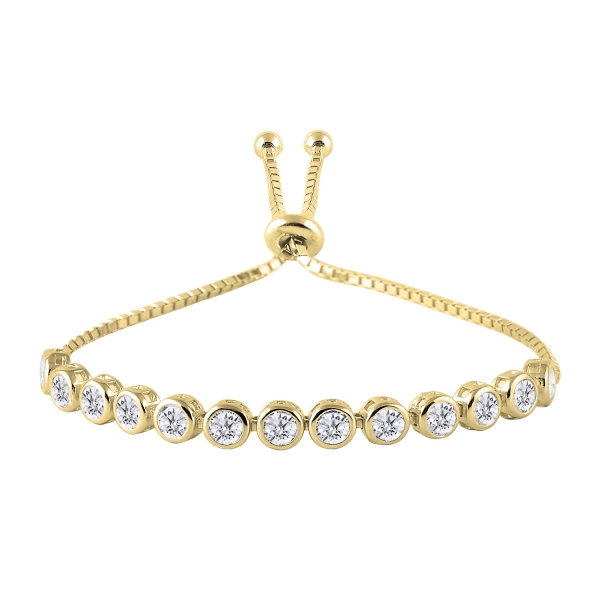 Bratara tennis din argint 925 aurit cu zirconii albe - Be Elegant BTU0104 [1]