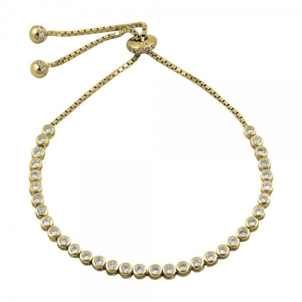 Bratara tenis din argint 925 aurit cu zirconii albe - Be Elegant BTU0114 [1]