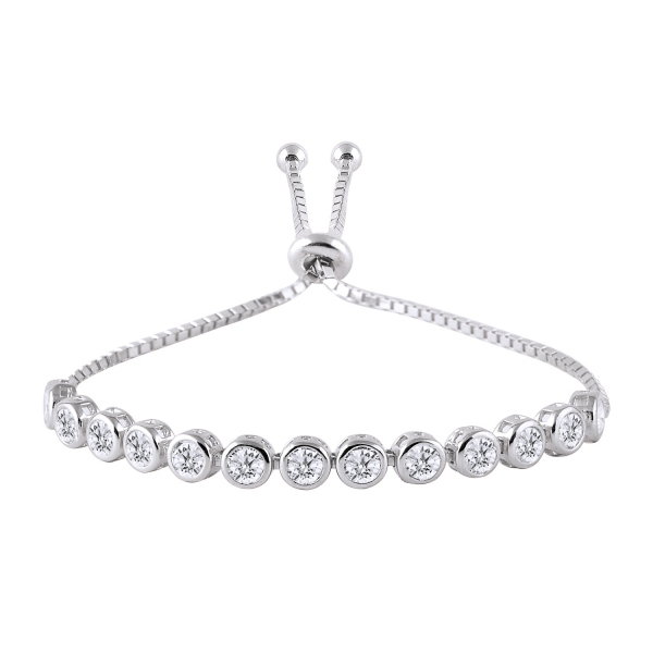 Bratara tennis din argint 925 rodiat cu zirconii albe - Be Elegant BTU0105 [1]