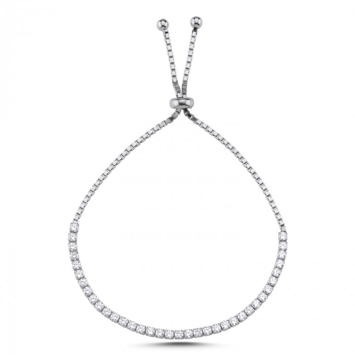 Bratara tennis reglabila din argint cu zirconii [1]