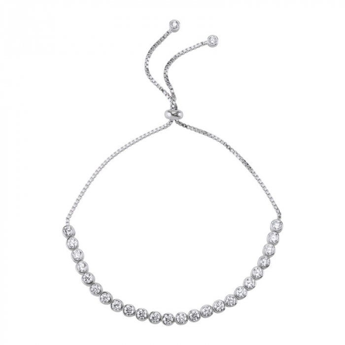 Bratara tenis reglabila din argint 925 cu zirconii de 3 mm [1]