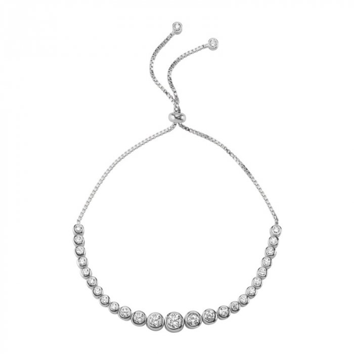 Bratara tennis reglabila din argint 925 cu zirconii in crescendo [1]