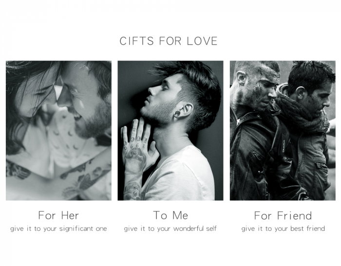 Bratara tripla din inox si piele neagra cu ancora [11]