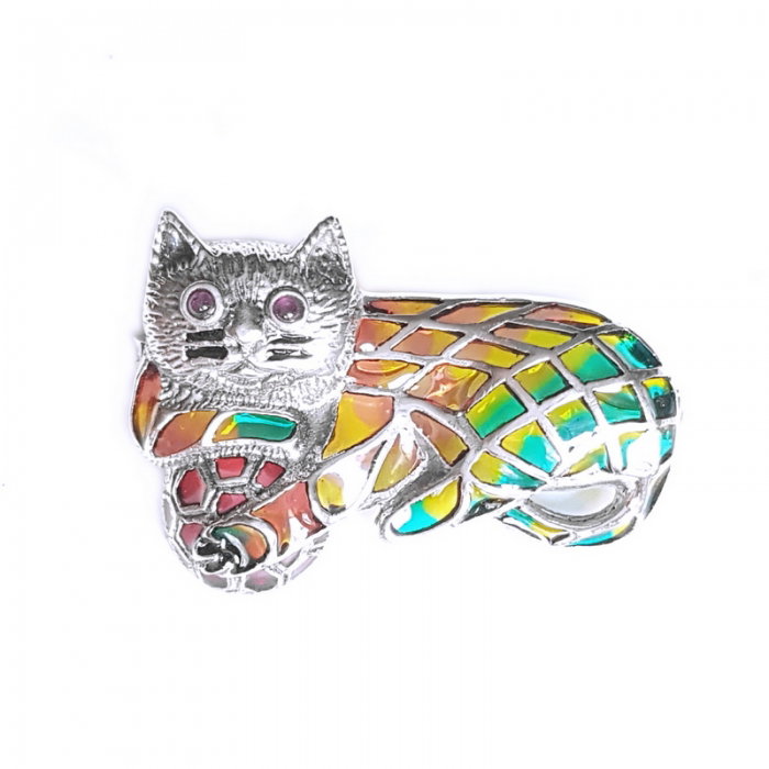 Brosa argint 925 cu pisica [1]