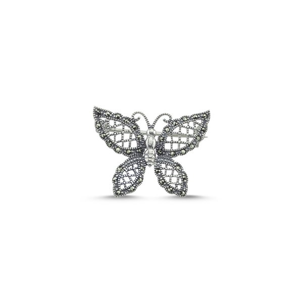 Brosa fluturas din argint 925 cu marcasite - Be Nature BRT0002 [1]