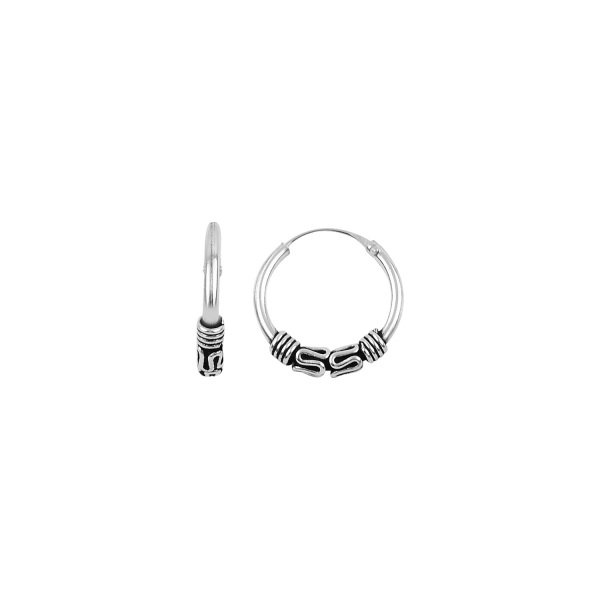 Cercei agint oxidat cu cerc de 14 mm [1]