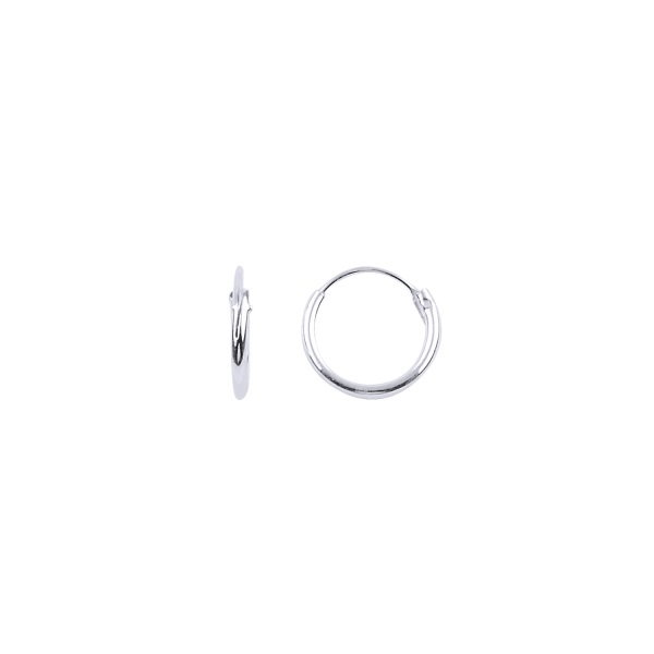 Cercei agint simpli cu cerc de 10 mm placati cu rodiu [1]