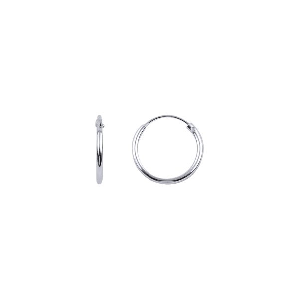 Cercei agint simpli cu cerc de 12 mm placati cu rodiu [1]