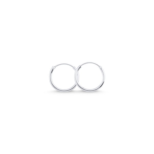Cercei agint simpli cu cerc de 14 mm placati cu rodiu [1]