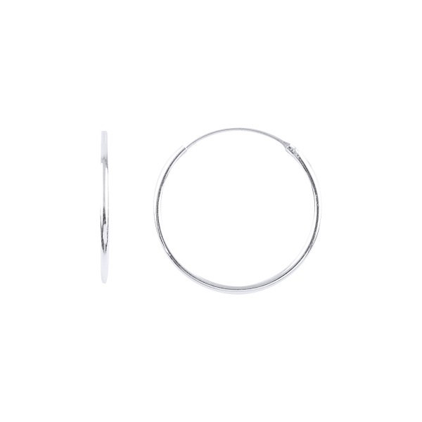 Cercei agint simpli cu cerc de 20 mm placati cu rodiu [1]