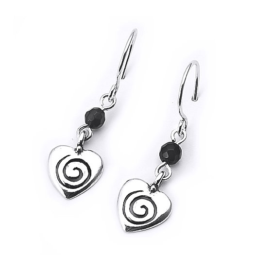 Cercei argint 925 Israel inimioare cu onix - Be Nature EPO0043 [1]