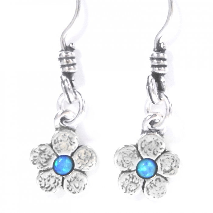 Cercei argint 925 Israel floare cu opal imperial - Be Nature EPO0035 [2]