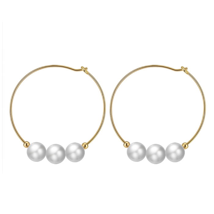 Cercei argint 925 placati cu aur 14K cu perle naturale [1]