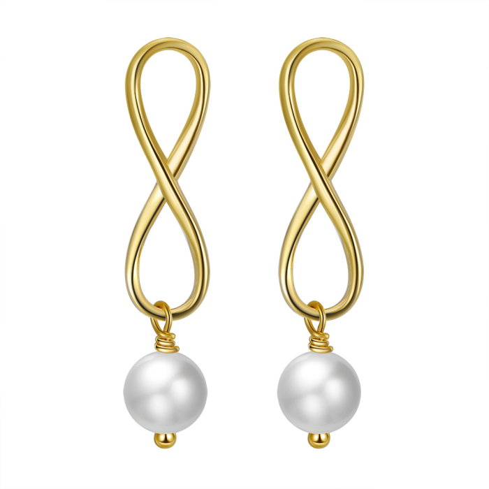 Cercei argint 925 placati cu aur 14K cu perle naturale [1]