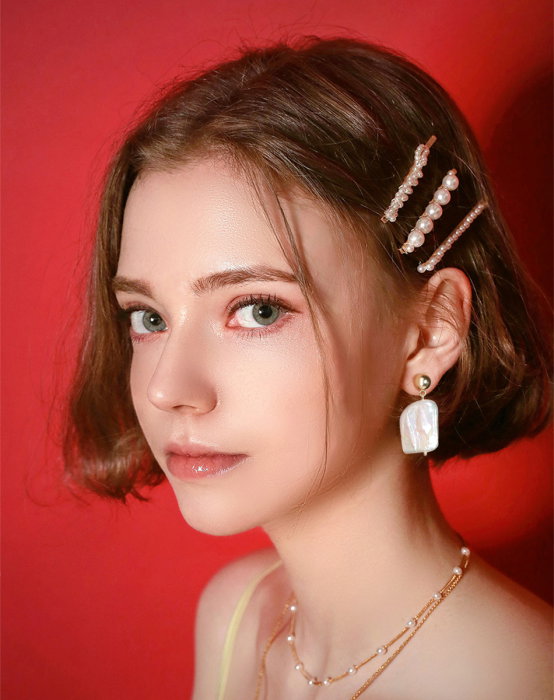 Cercei argint 925 placati cu aur 14K cu perle naturale [7]