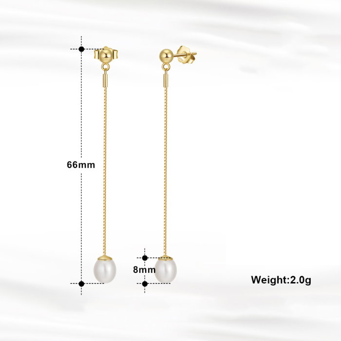 Cercei argint 925 placati cu aur 14K cu perle naturale si zirconiu [4]