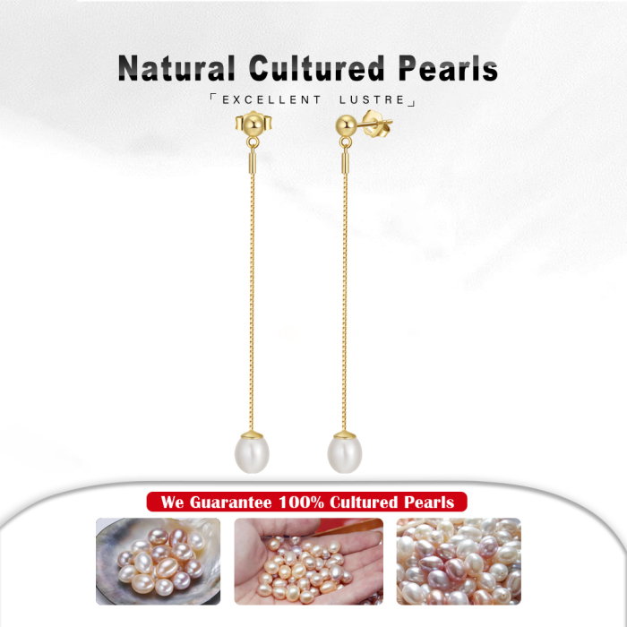 Cercei argint 925 placati cu aur 14K cu perle naturale si zirconiu [5]