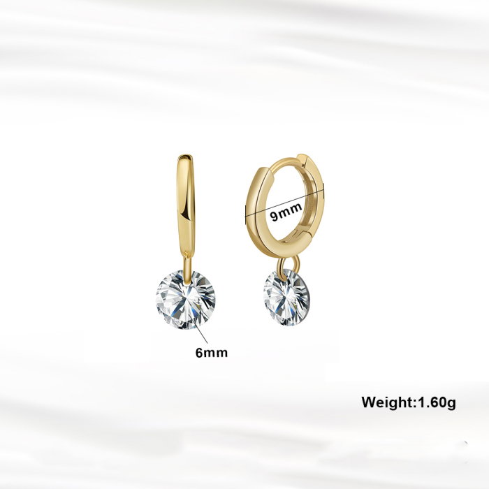 Cercei argint 925 placati cu aur 14K cu zirconiu [5]