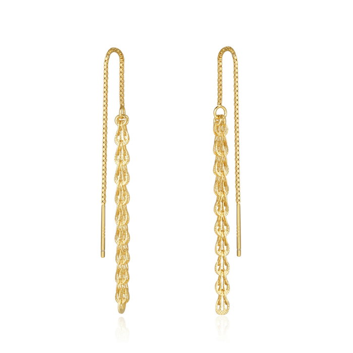 Cercei argint 925 placati cu aur 14K [1]