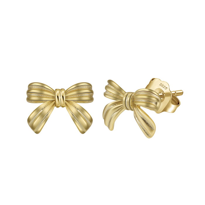 Cercei argint 925 placati cu aur 14K [1]