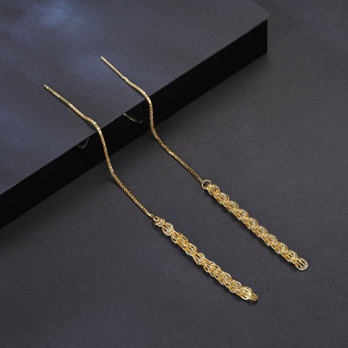 Cercei argint 925 placati cu aur 14K [4]