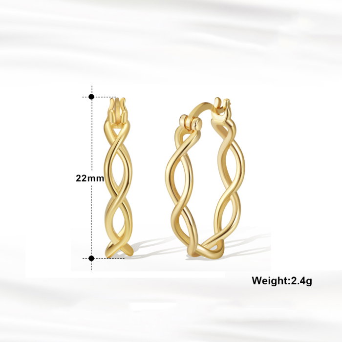 Cercei argint 925 placati cu aur 14K [2]