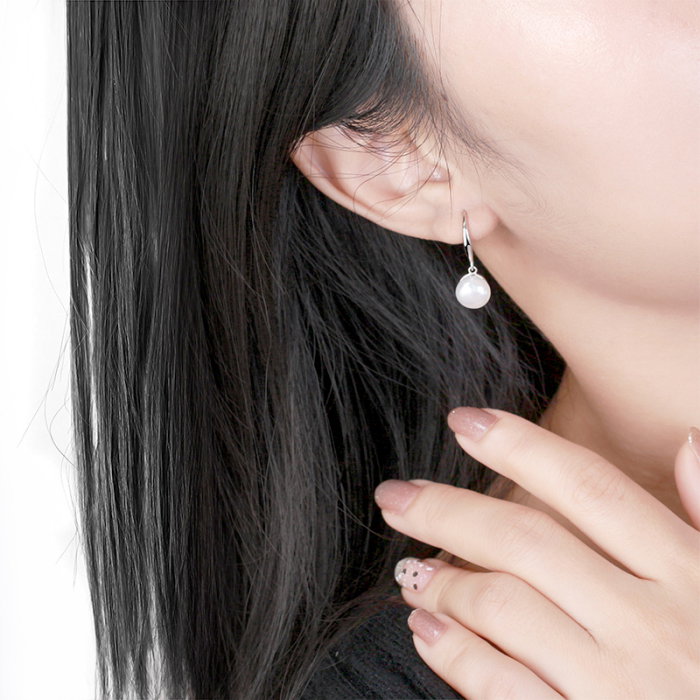 Cercei argint 925 placati cu rodiu cu perle naturale [2]