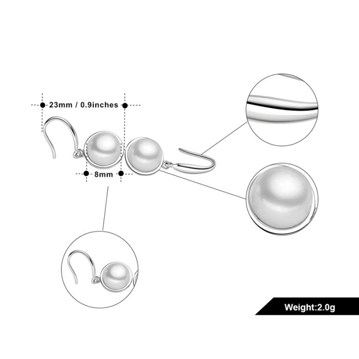 Cercei argint 925 placati cu rodiu cu perle naturale [7]