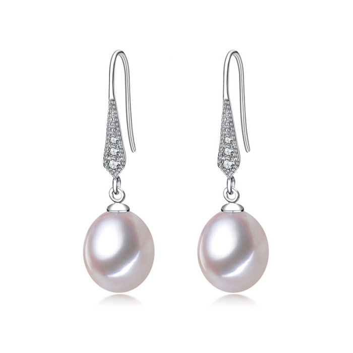 Cercei argint 925 placati cu rodiu cu perle naturale si zirconiu [1]