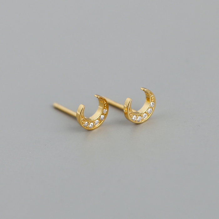 Cercei argint 925 placati cu aur 18K cu zirconiu [3]