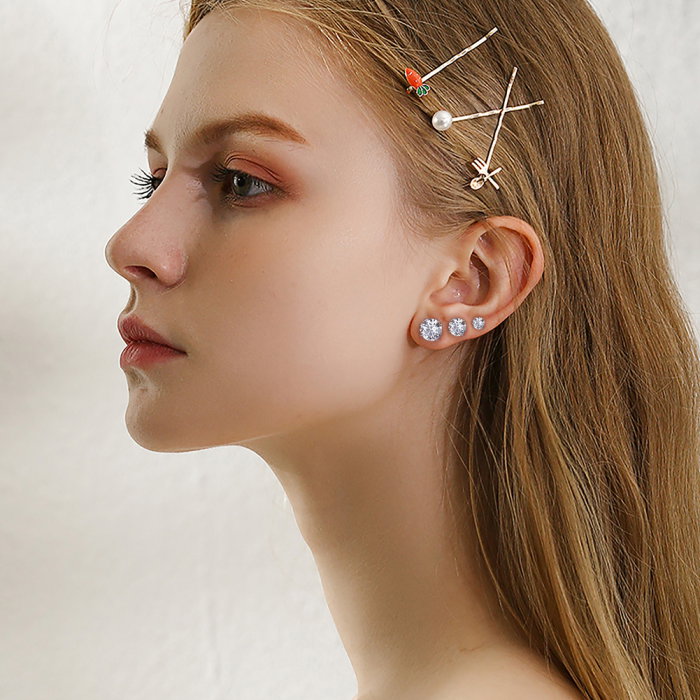 Cercei argint 925 placati cu rodiu cu zirconiu [2]