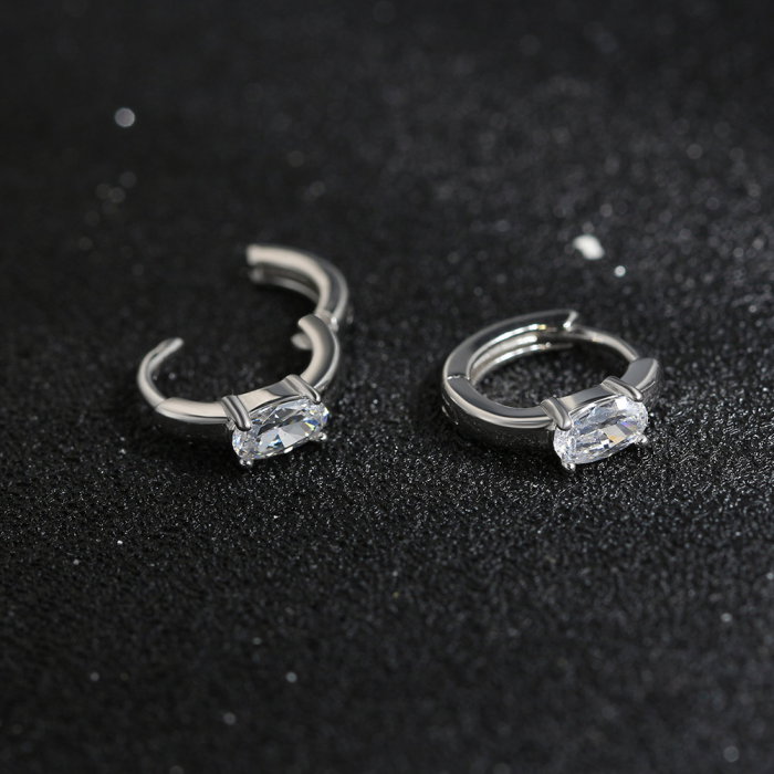 Cercei argint 925 placati cu rodiu cu zirconiu [5]