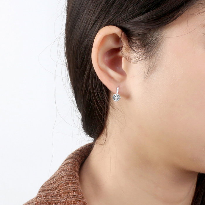 Cercei argint 925 placati cu rodiu cu zirconiu [2]