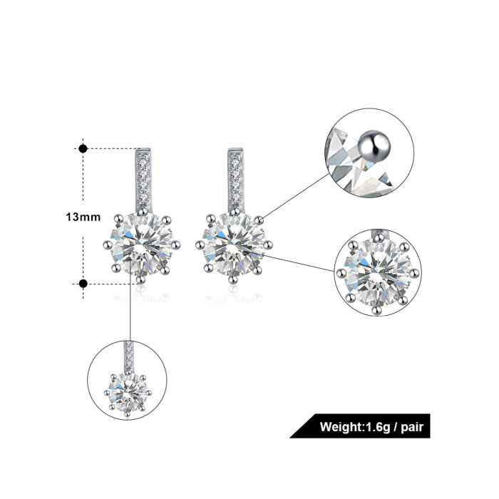 Cercei argint 925 placati cu rodiu cu zirconiu [5]